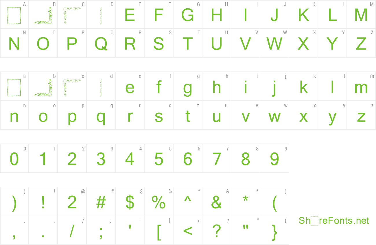 Font KR St Patricks Frames preview